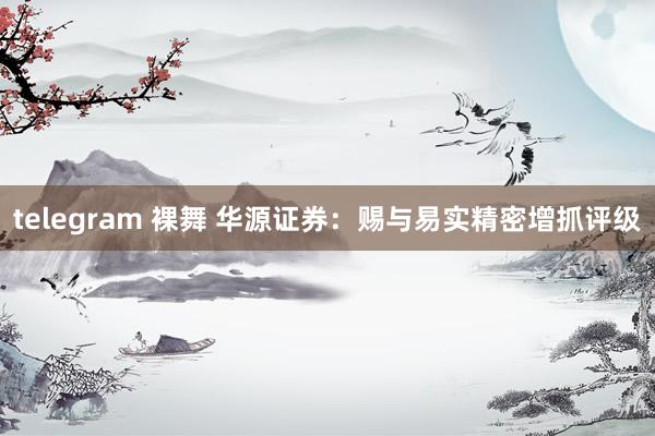 telegram 裸舞 华源证券：赐与易实精密增抓评级