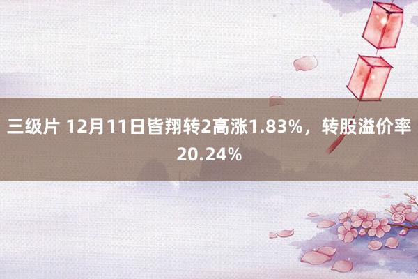 三级片 12月11日皆翔转2高涨1.83%，转股溢价率20.24%