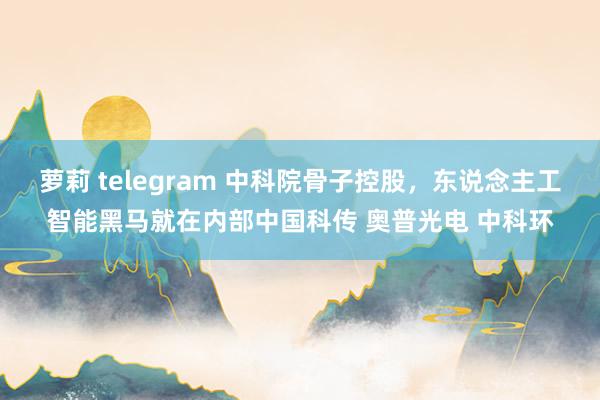萝莉 telegram 中科院骨子控股，东说念主工智能黑马就在内部中国科传 奥普光电 中科环