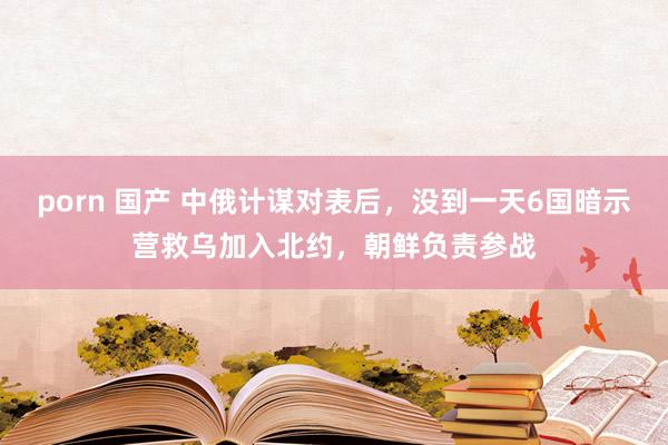 porn 国产 中俄计谋对表后，没到一天6国暗示营救乌加入北约，朝鲜负责参战