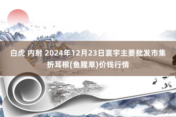白虎 内射 2024年12月23日寰宇主要批发市集折耳根(鱼腥草)价钱行情