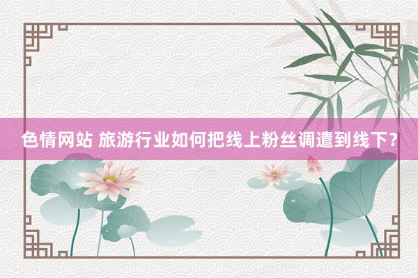 色情网站 旅游行业如何把线上粉丝调遣到线下？