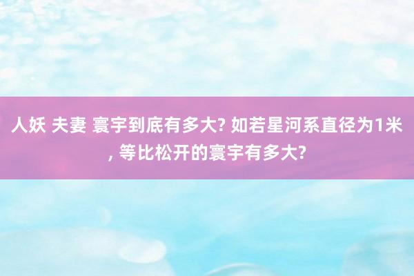 人妖 夫妻 寰宇到底有多大? 如若星河系直径为1米， 等比松开的寰宇有多大?