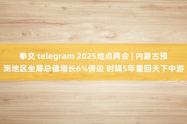 拳交 telegram 2025地点两会 | 内蒙古预测地区坐蓐总值增长6%傍边 时隔5年重回天下中游