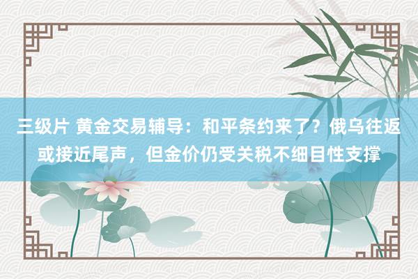 三级片 黄金交易辅导：和平条约来了？俄乌往返或接近尾声，但金价仍受关税不细目性支撑