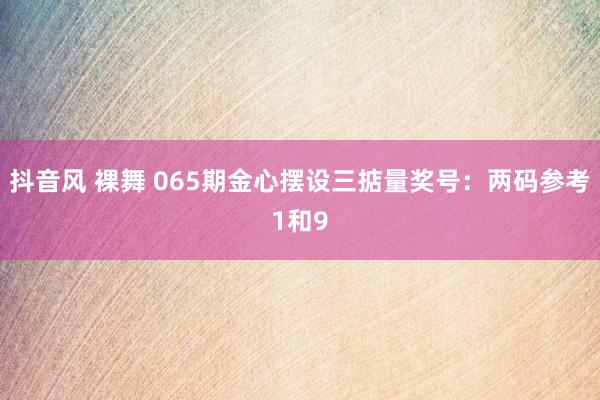 抖音风 裸舞 065期金心摆设三掂量奖号：两码参考1和9