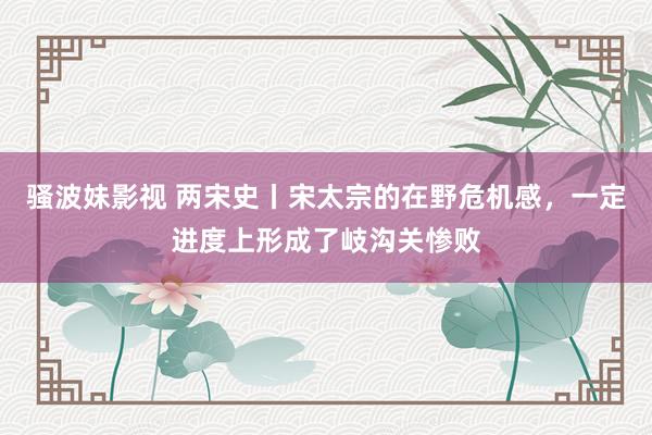 骚波妹影视 两宋史丨宋太宗的在野危机感，一定进度上形成了岐沟关惨败