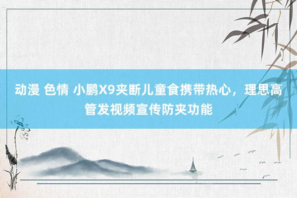 动漫 色情 小鹏X9夹断儿童食携带热心，理思高管发视频宣传防夹功能