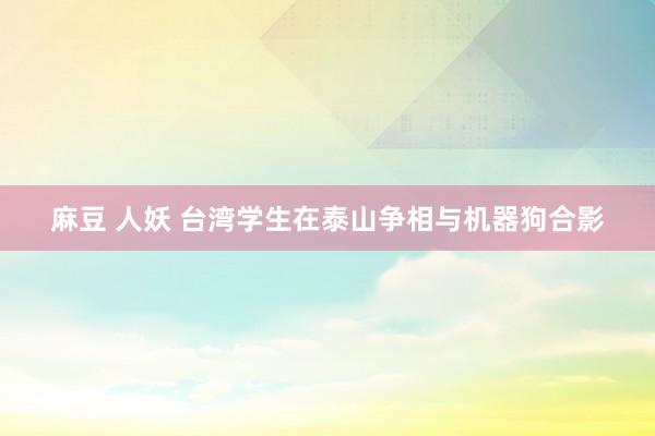 麻豆 人妖 台湾学生在泰山争相与机器狗合影
