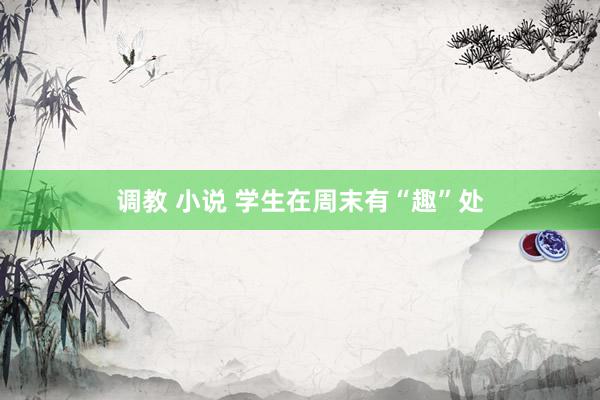 调教 小说 学生在周末有“趣”处