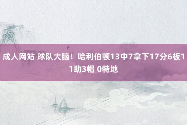 成人网站 球队大脑！哈利伯顿13中7拿下17分6板11助3帽 0特地