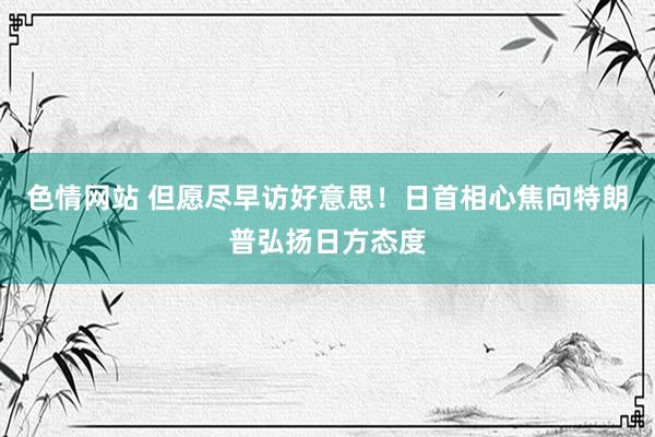 色情网站 但愿尽早访好意思！日首相心焦向特朗普弘扬日方态度
