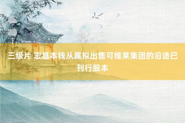 三级片 宏基本钱从属拟出售可维莱集团的沿途已刊行股本