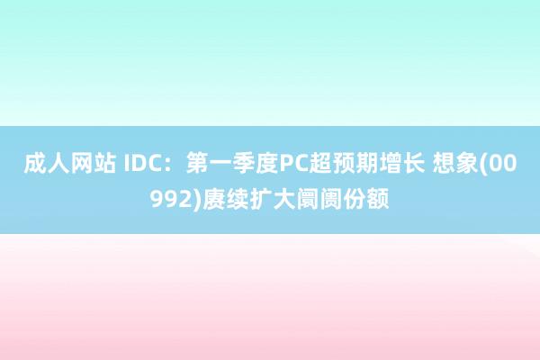 成人网站 IDC：第一季度PC超预期增长 想象(00992)赓续扩大阛阓份额