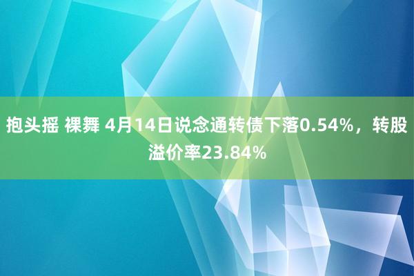 抱头摇 裸舞 4月14日说念通转债下落0.54%，转股溢价率23.84%