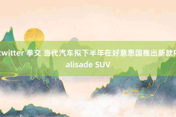 twitter 拳交 当代汽车拟下半年在好意思国推出新款Palisade SUV