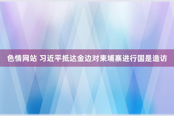 色情网站 习近平抵达金边对柬埔寨进行国是造访