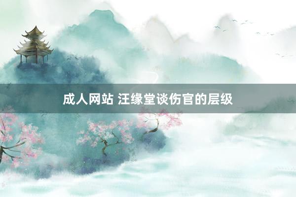 成人网站 汪缘堂谈伤官的层级
