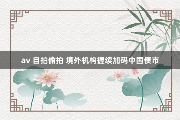 av 自拍偷拍 境外机构握续加码中国债市