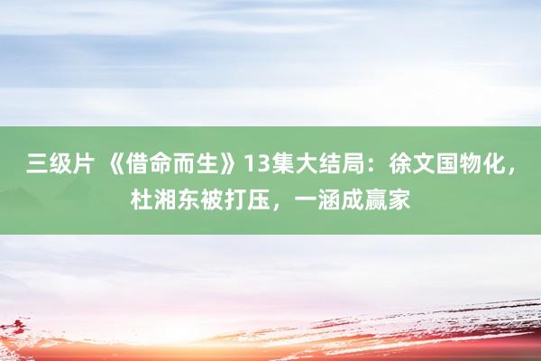 三级片 《借命而生》13集大结局：徐文国物化，杜湘东被打压，一涵成赢家