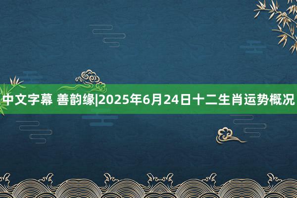 中文字幕 善韵缘|2025年6月24日十二生肖运势概况